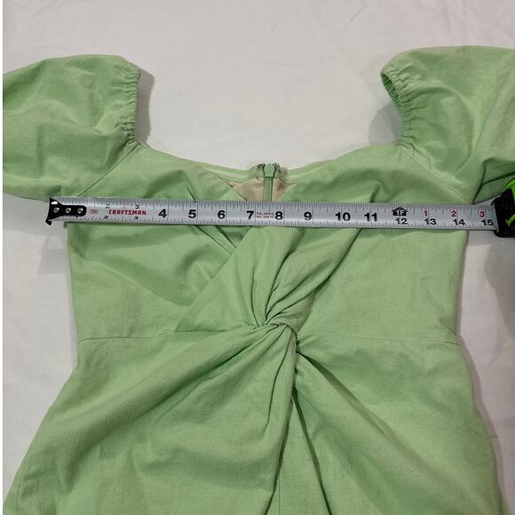 Revolve Camila Coelho Womens XS Georgie Dress in Soft Mint Linen Blend Party - Picture 13 of 13